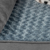 Oakleigh Home Grey Zelly Faux Fur Dog Bed