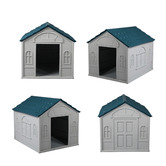 Oakleigh Home White &amp; Blue Buddy Dog House