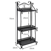 Oakleigh Home Bennett 3 Tier Steel Plant Stand