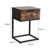 Oakleigh Home Darcy 1 Drawer Side Table