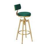 Oakleigh Home Miel Velvet Adjustable Barstool