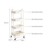 Oakleigh Home Zania 4 Tier Storage Trolley