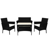 Oakleigh Home 4 Seater Walter PE Wicker Outdoor Lounge Set