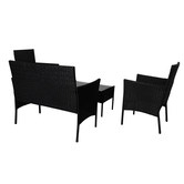 Oakleigh Home 4 Seater Walter PE Wicker Outdoor Lounge Set