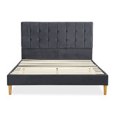 Oakleigh Home Grey Izumi Velvet Bed Frame