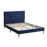 Oakleigh Home Blue Izumi Velvet Bed Frame