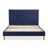 Oakleigh Home Blue Izumi Velvet Bed Frame