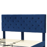 Oakleigh Home Blue Risha Velvet Bed Frame