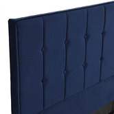 Oakleigh Home Blue Izumi Velvet Bed Frame