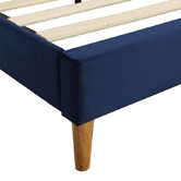 Oakleigh Home Blue Izumi Velvet Bed Frame