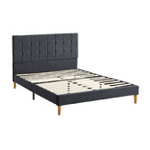 Oakleigh Home Grey Izumi Velvet Bed Frame