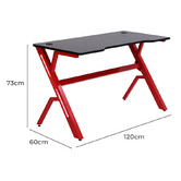 Oakleigh Home Zion Steel Gaming Desk