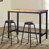 Oakleigh Home Kayley Industrial Wooden Bar Table