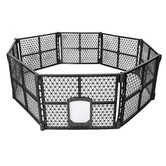 Oakleigh Home Black 8 Panel Foldable Pet Playpen | Temple & Webster