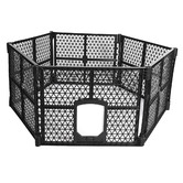 Oakleigh Home Black 6 Panel Foldable Pet Playpen