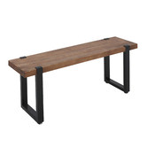 Oakleigh Home Stamp Pine Wood &amp; Metal Dining Benches