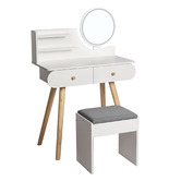 Oakleigh Home 2 Piece Thalia Dressing Table &amp; Stool Set