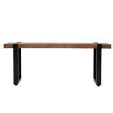 Oakleigh Home Stamp Pine Wood &amp; Metal Dining Benches