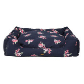 Oakleigh Home Navy Floral Double-Sided Bolstered Pet Bed