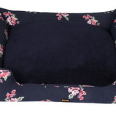 Oakleigh Home Navy Floral Double-Sided Bolstered Pet Bed