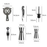 Oakleigh Home 20 Piece Todd Stainless Steel Cocktail Shaker Set