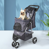 Oakleigh Home Plaid Pawz 3 Wheel Compact Pet Stroller