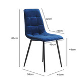 Oakleigh Home Eames Replica Velvet Dining Chairs