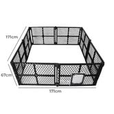 Oakleigh Home Black 8 Panel Foldable Pet Playpen