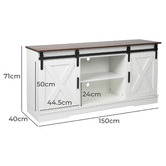 Oakleigh Home 150cm Alsen 2 Door TV Unit
