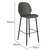 Oakleigh Home 75cm Marcella PU Leather Barstools