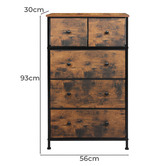 Oakleigh Home Livia 5 Drawer Chest