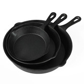 Oakleigh Home 3 Piece Maxwell Cast Iron Fry Pan Set