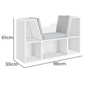 Oakleigh Home Kids&#039; Rusticus Bookcase with Reading Nook