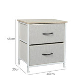 Oakleigh Home Bennett 2 Drawer Bedside Table