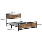 Oakleigh Home Kuma Steel Bed Frame