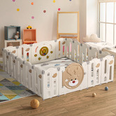 Oakleigh Home BoPeep Beige Reindeer 18 Panel Playpen