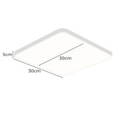 Oakleigh Home Wexler White Square LED Oyster Light