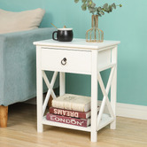 Oakleigh Home White Joely Bedside Table