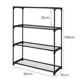 Oakleigh Home Green 4 Tier Steel Pot Plant Stands