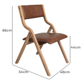 Oakleigh Home Vasilis PU Leather Foldable Dining Chairs