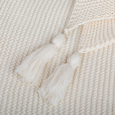 Oakleigh Home 2 Piece Tassels Knitted Blanket &amp; Cushion Set