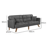 Oakleigh Home Idyll 3 Seater Sofa Bed
