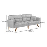 Oakleigh Home Idyll 3 Seater Sofa Bed
