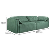 Oakleigh Home Lerdal 3 Seater Faux Leather Sofa