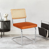 Oakleigh Home Rene Cesca Replica Velvet Cantilever Dining Chairs