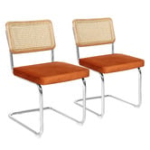 Oakleigh Home Rene Cesca Replica Velvet Cantilever Dining Chairs