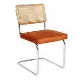 Oakleigh Home Rene Cesca Replica Velvet Cantilever Dining Chairs