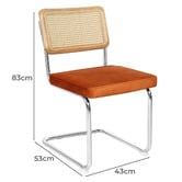 Oakleigh Home Rene Cesca Replica Velvet Cantilever Dining Chairs