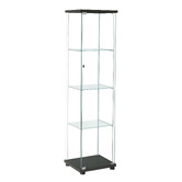 Oakleigh Home Goda 4 Shelf Glass Display Cabinet