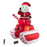 Oakleigh Home Santa Tank Inflatable Christmas Decoration with LED